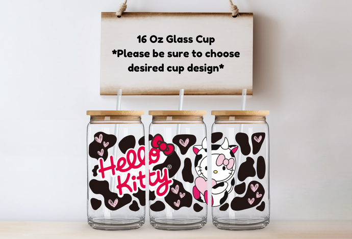 16 Oz Glass Cup - HK Designs