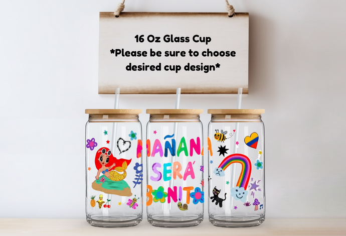 16 Oz Glass Cup - Artist