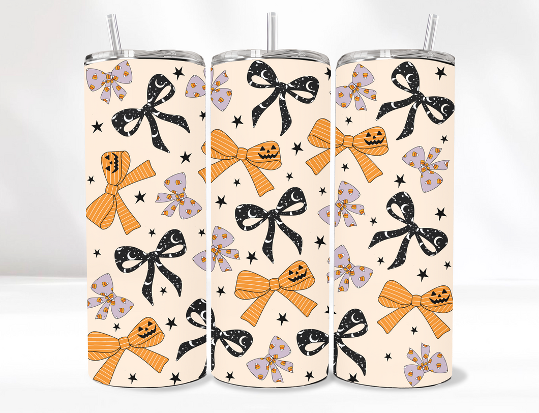 Spooky Bows Tumbler 20 Oz
