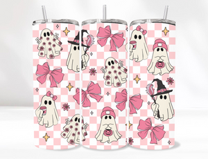 Pink Ghost Tumbler 20 Oz