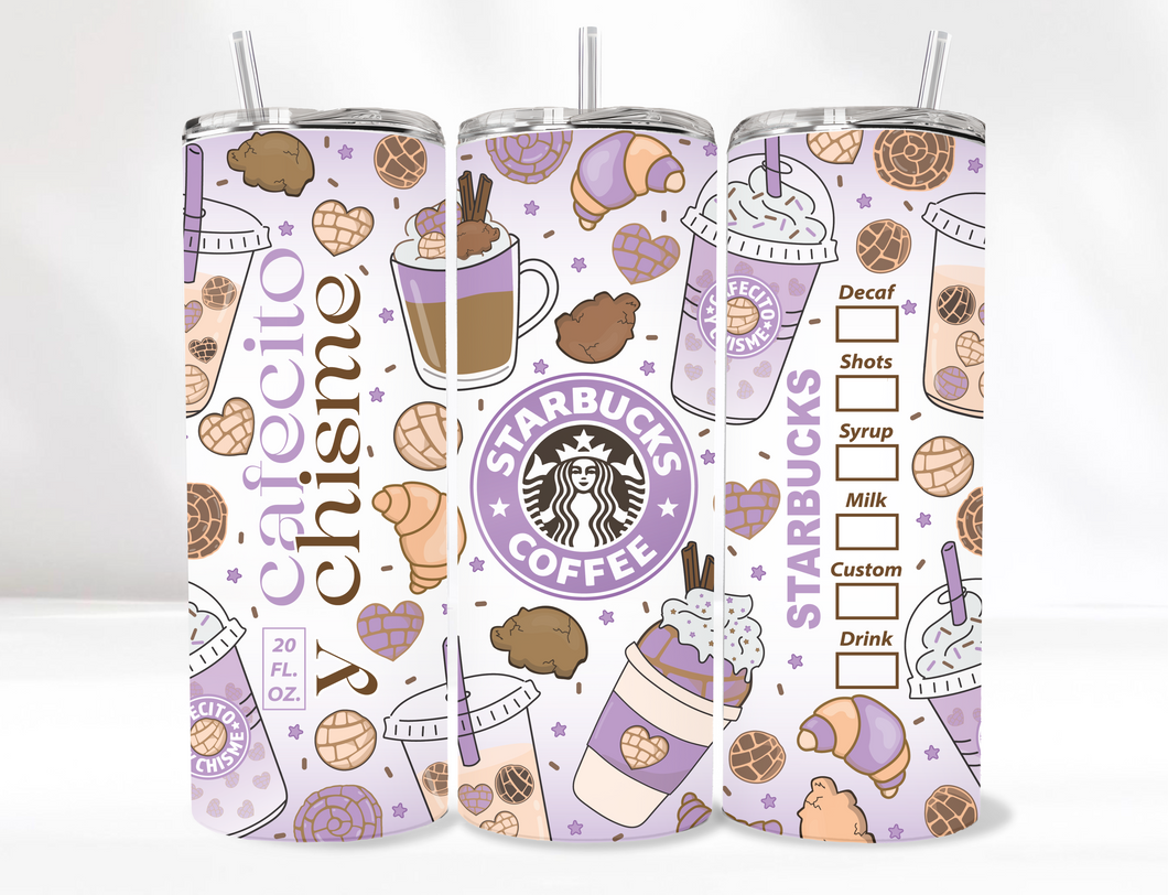Purple Cafecito Tumbler 20 Oz