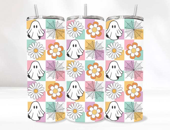 Retro Ghost Tumbler 20 Oz