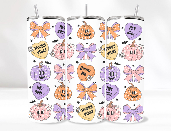 Spooky Hearts & Bows Tumbler 20 Oz