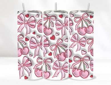 Coquette Cherry & Bows Tumbler 20 Oz