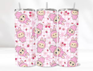 Pink Plushy Tumbler 20 Oz
