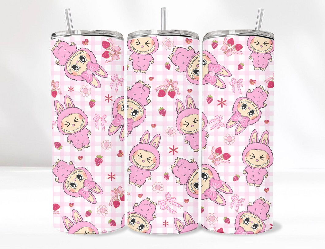 Pink Plushy Tumbler 20 Oz